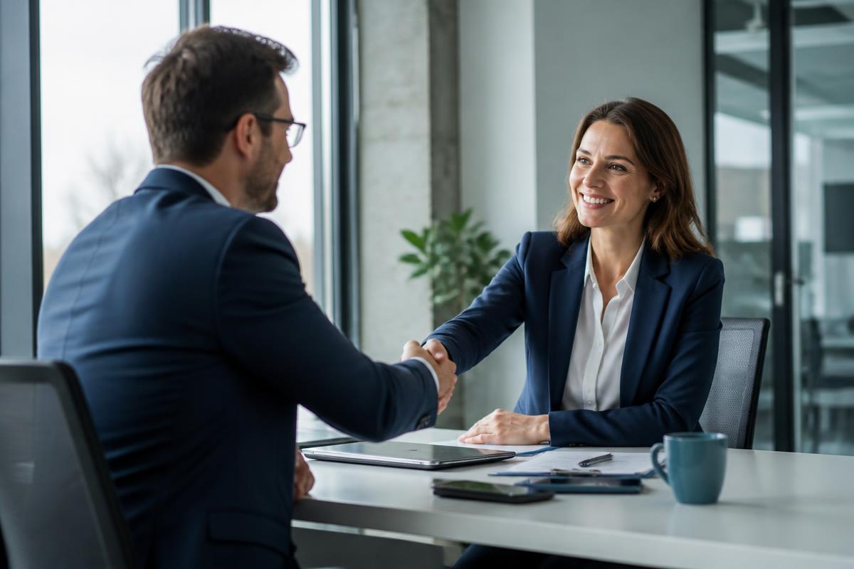 Lending specialist meeting an investor